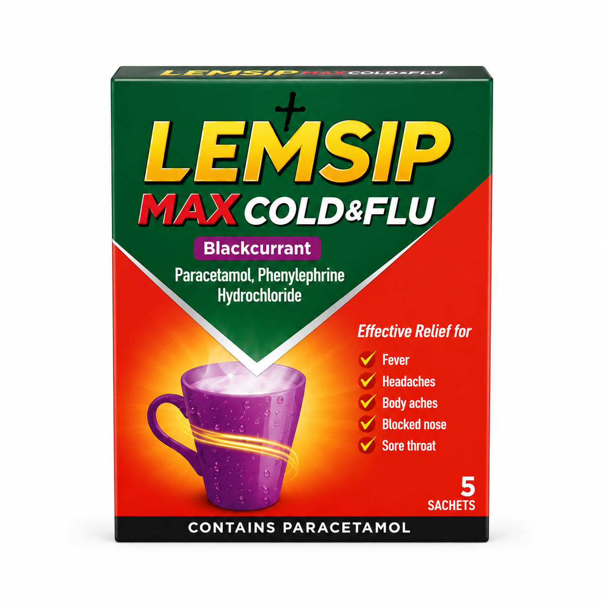 Lemsip Max Cold & Flu Blackcurrent (1x6)
