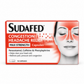 Sudafed Sinus Max Strength Capsules | Sinus & Cold Relief| 16 Capsules (1x3)