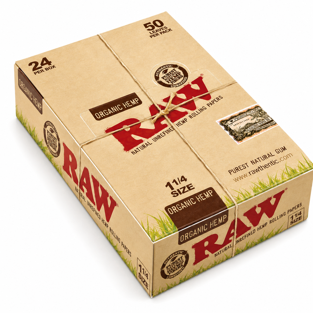 Raw 1 1/4 Organic Rolling Papers (1x24)
