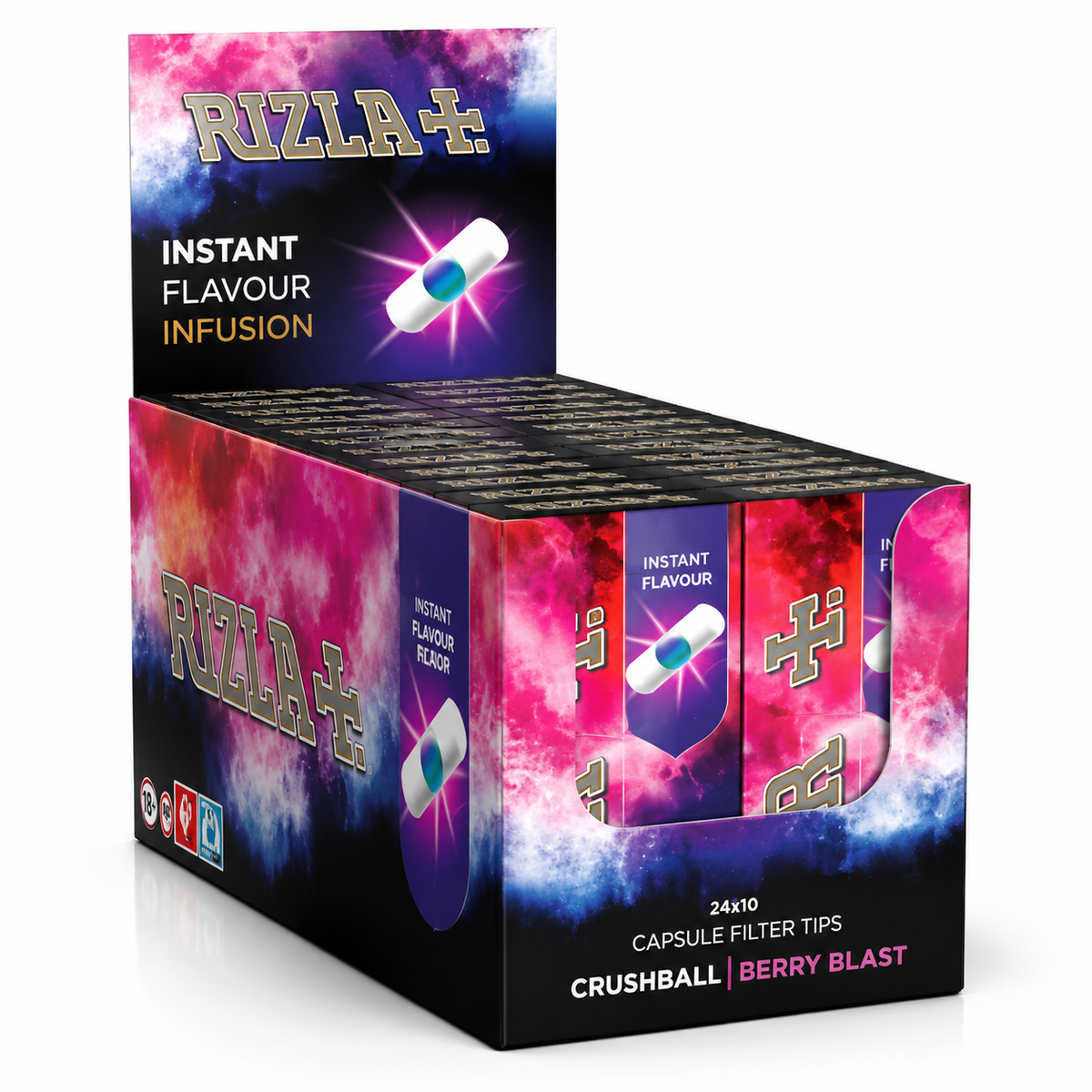 Rizla Capsule Crushball Berry Blast Extra Slim Filter Tips (1x24)
