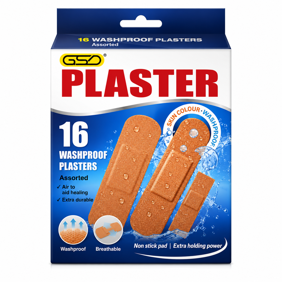 Washproof Plasters 16 Per Pack (1x24)