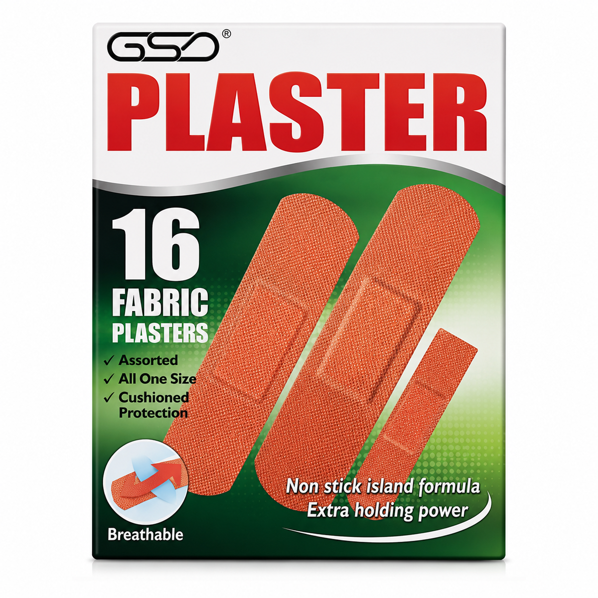 Fabric plasters 16 per pack (1x24)