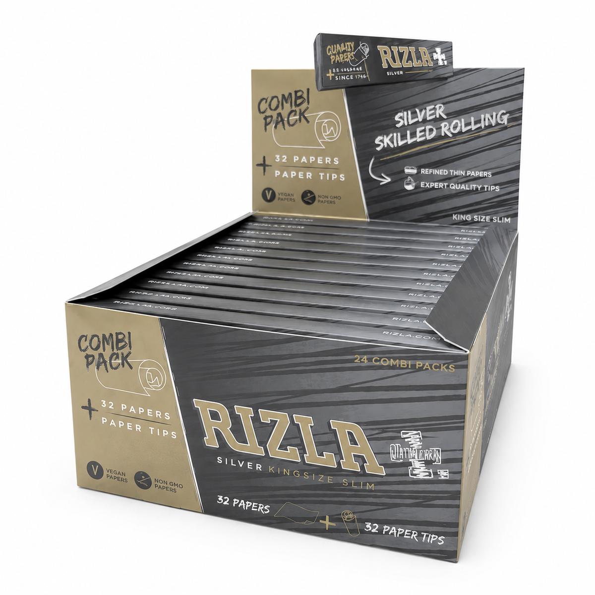Rizla Silver Papers + Roach King Size (1x24)